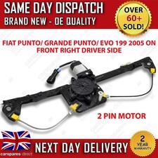 FIAT GRANDE PUNTO EVO 2005-ON DRIVERS SIDE FRONT RIGHT WINDOW REGULATOR & MOTOR