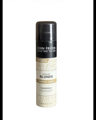 John Frieda Sheer Blonde Crystal Clear Hairspray 8.5 oz. New (1) Can No Box