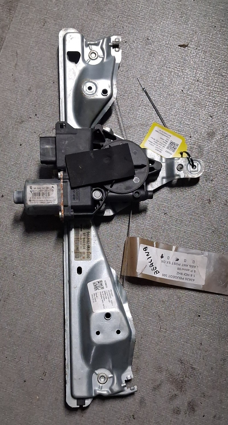 9224E2 Alzacristallo elettr. porta post. DX PEUGEOT 308 1.6 16V HDi (66Kw) Ber.