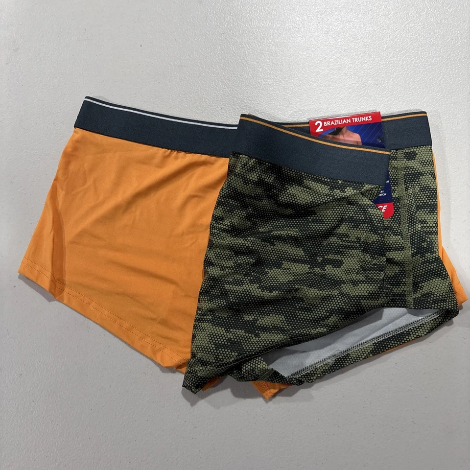2 упаковки Equipo бразильский сундук краткое белье из микрофибры эластичной мужской зеленый M - Изображение 2 из 4