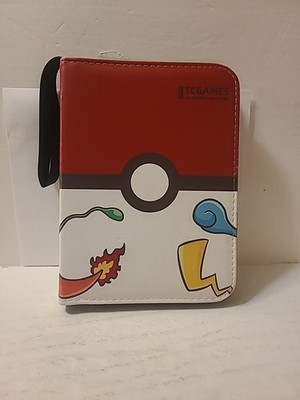 TCGAMES Pokemon 3-ring Card Binder, 4 Pocket, 40 Empty Page Collector's Album 