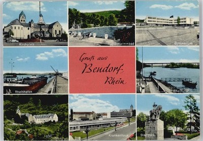 51107683 - 5413 Bendorf Kirchplatz, Schwimmbad, Gymnasium, Rheinufer,