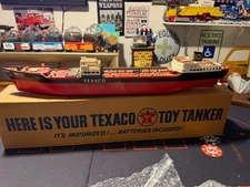 Vintage 1961 Texaco Oil Tanker Model Toy Ship Tanker North Dakota W Box 
