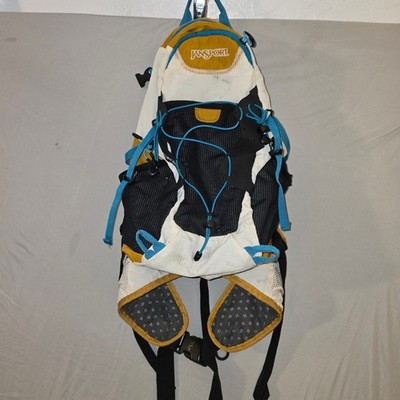 JanSport 8000M Challenge Backpack OS White Yellow Blue Technical Hiking