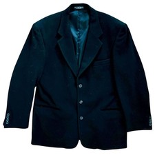Black Cashmere Blazer Size 44 Gianfranco Ruffini Classic Preppy Coat