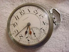 Vintage lg antique 1800 Pcln Dial WALTHAM 21J CRESCENT ST RAILROAD pocket watch