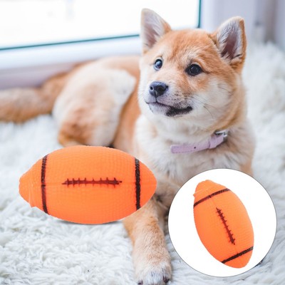  5pcs Rugby Haustierhund Kaut Spielzeug Haustier Spielzeug Ball Hund Fetch