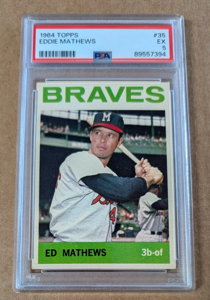 1964 Topps Ed Eddie Mathews #35 Milwaukee Braves PSA 5 EX