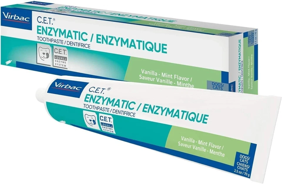 Virbac C.E.T. Enzymatic Toothpaste For Cats/Dogs Vanilla Mint Flavor, 2.5oz Tube - Image 3 of 4