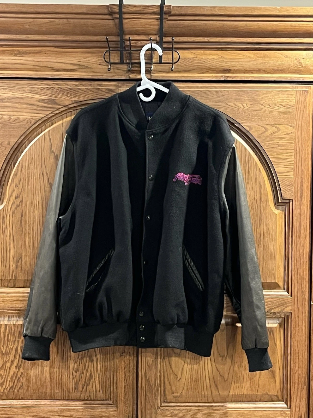 Vintage Pete & Jake’s Hot Rod Parts Jacket Holloway USA Wool Leather XXL - product detail image 2