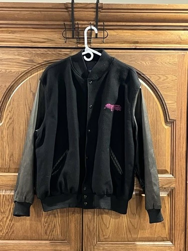 Vintage Pete & Jake’s Hot Rod Parts Jacket Holloway USA Wool Leather XXL image 2