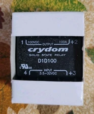 QTY 1: Crydom D1D100 SSR Solid State Relay Output 100A 100V Input 3-32VDC US
