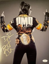 *BACK TURNED TITLE* WWE AEW DR. BRITT BAKER DMD SIGNED 11x14 JSA AUTO