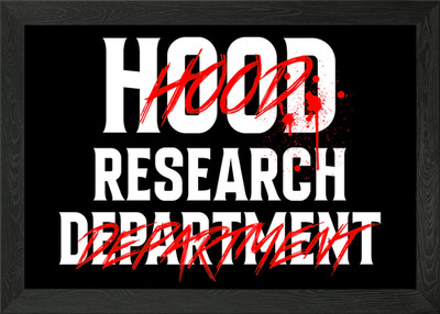 Hood Research Department Text Kunst Gerahmtes Wandbild Poster Leinwanddruck Bild