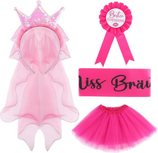 Junggesellenabschied Männer Kostüm, 4 Stück JGA Party Kostüm Zubehör, Tütü Herre