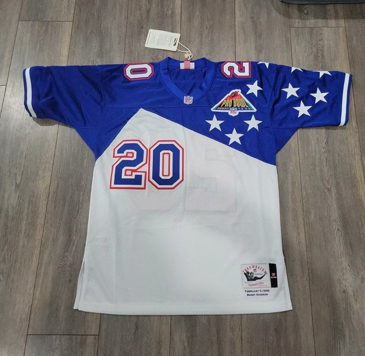 AUTHENTIC VINTAGE BARRY SANDERS LIONS PRO BOWL JERSEY 44 LARGE