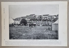 1895 Antique Large Photoprint ASCOT GRAND STAND RACECOURSE CROWD Horse Racing