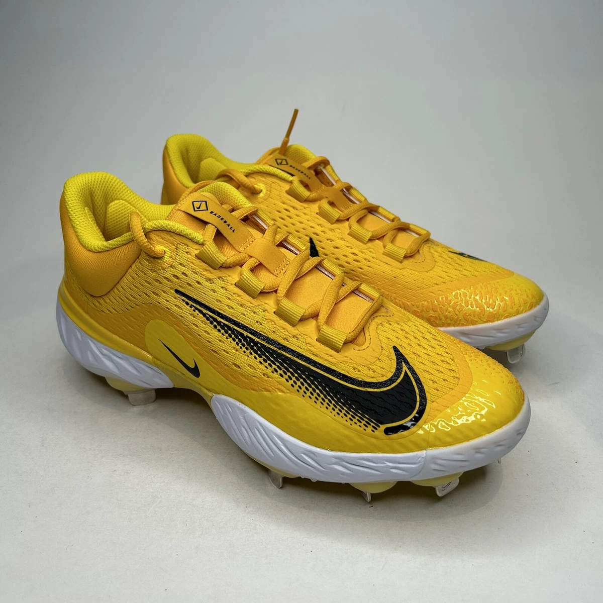 Nike Alpha Huarache Elite 4 Low Metal Baseball Cleats Yellow Men’s 7.5 NEW