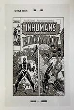 Production Art AMAZING ADVENTURES #5 cover, JOHN BUSCEMA art, 11x17, Black Widow