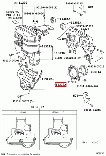 Genuine Supra JZA80 2JZ GTE Lower Timing Belt Cover - Picture 4 of 20