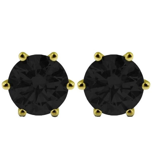 Pendientes de Diamante Negro para Hombres