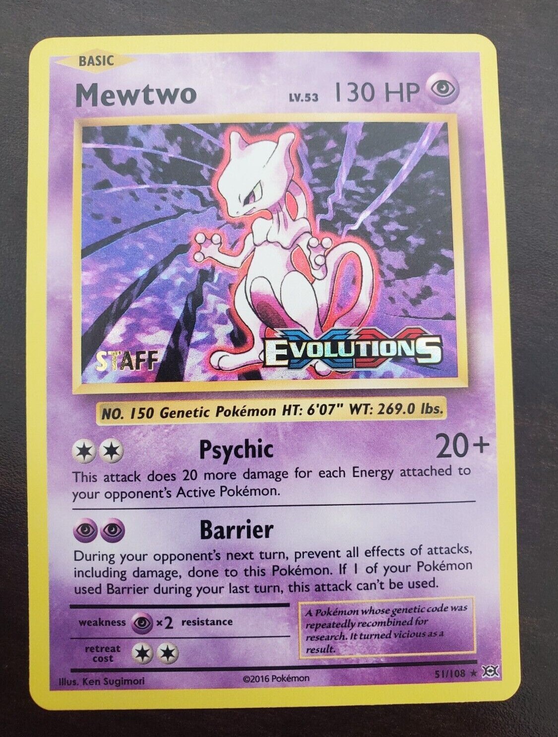 Pokemon Mewtwo Xy Evolutions Staff Stamped Prerelease Promo 51 108 Holo Nm Ebay Pokemon Mewtwo Xy Evolutions Staff Stamped Prerelease Promo 51 108 Holo Nm Ebay
