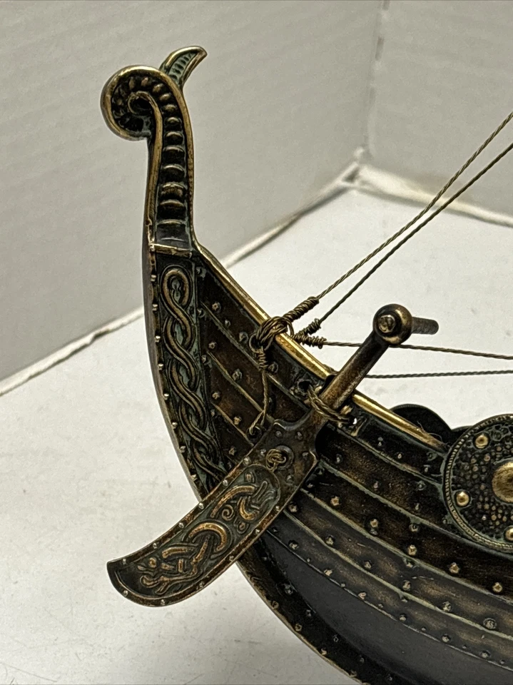 Vtg EDWARD AAGAARD Viking Ship Iron Art  Copenhagen Denmark Metal Danish 16" - Image 4 of 4