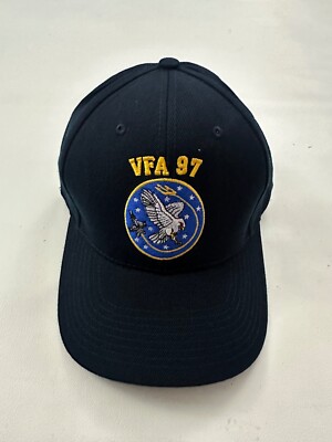 The Corps VFA 97 Team Warhawk Logo Blue Baseball Cap Hat One Size