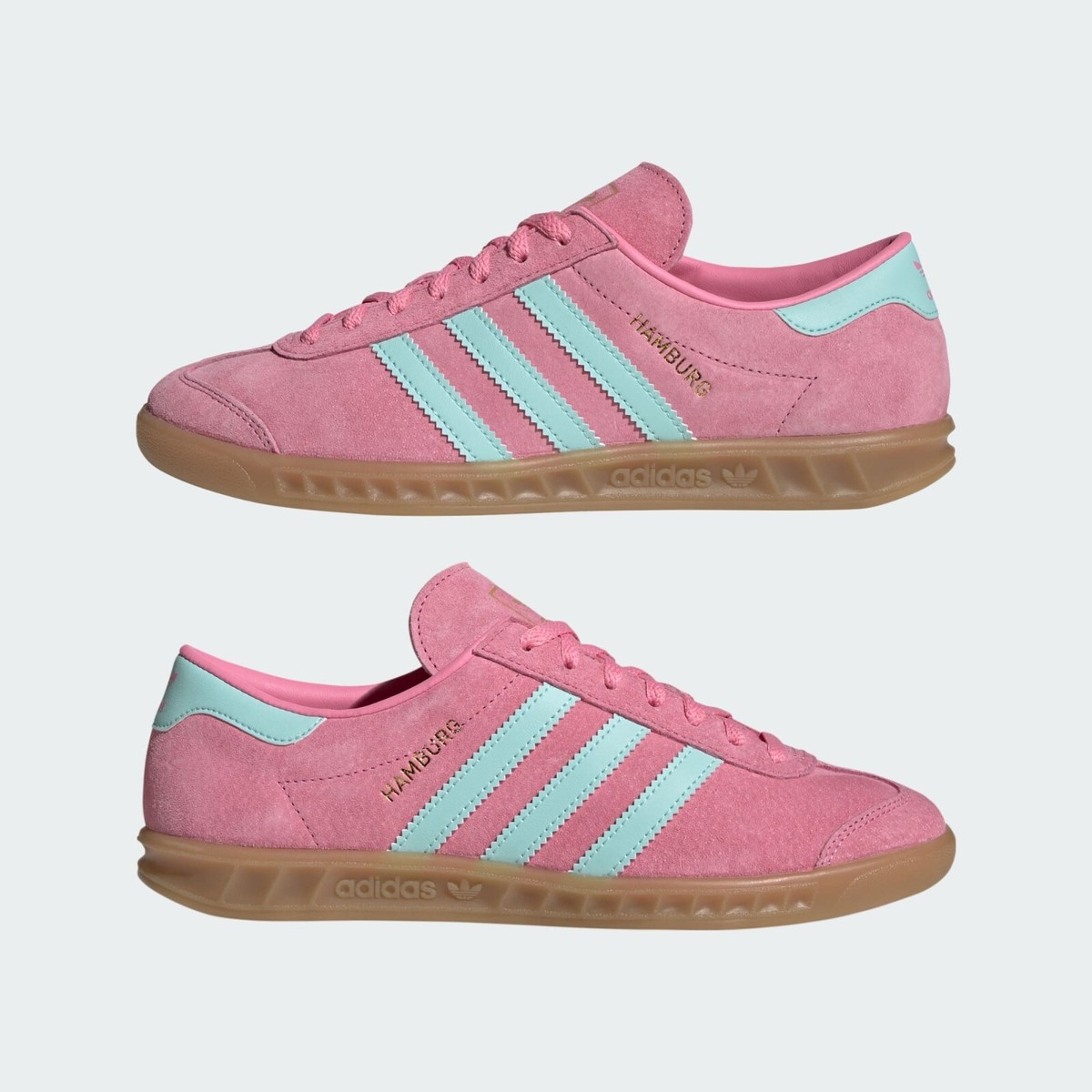 ★adidas★ Hamburg W Pink Light Blue IH5459 IH5459 adidas Originals Hamburg Bliss Pink Semi Flash Aqua