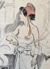 Marianne Grand dessin original de Paul BALLURIAU (1860-1917) ami STEINLEN