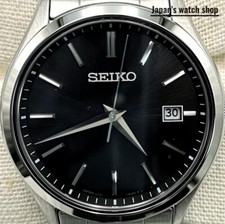 SEIKO Selection SBPX147 Black solar 3 hands calendar Men's Watch New in Box