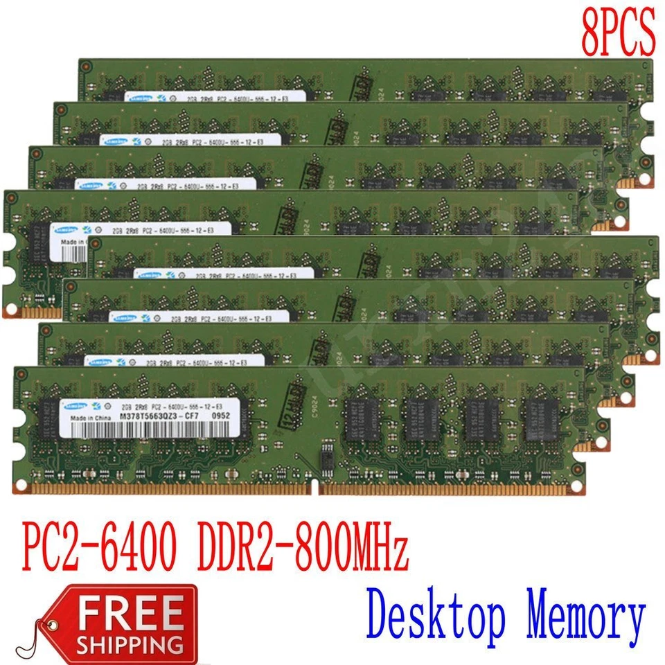 16GB 8GB 4GB 2GB For Samsung DDR2-800Mhz PC2-6400 240pin DIMM Desktop Memory LOT - Image 3 of 4