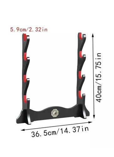 Fcyylight Sword Display Stand Wood Display Holder, 4 Tier, New Open Box