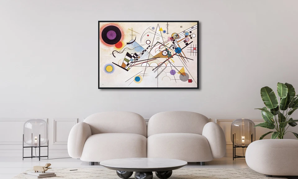 Large Framed Wassily Kandinsky Composition VIII Print of Famous Paintings Canvas - Image 2 of 4