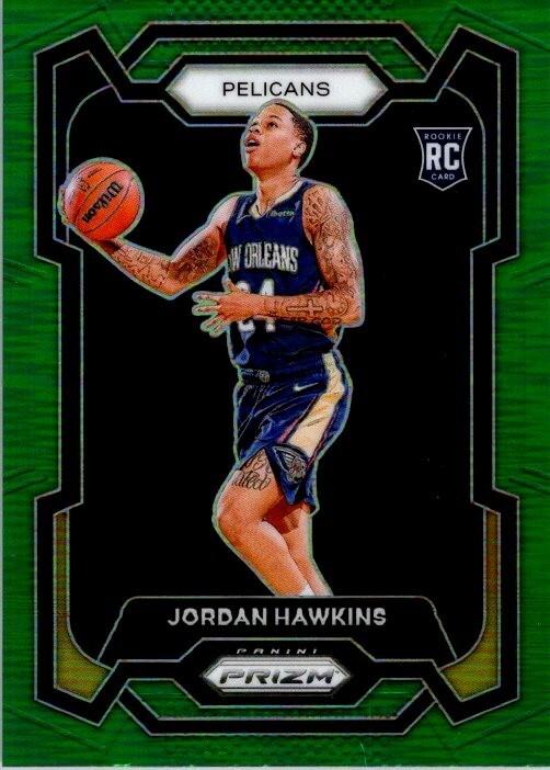 Jordan Hawkins 2023-24 Prizm Green Base Rookie Card #130 - Pelicans