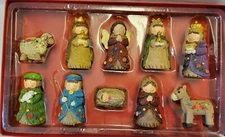 Hobby Lobby Christmas Nativity 10 Piece Set 2017 Resin Holiday Figure Decoration