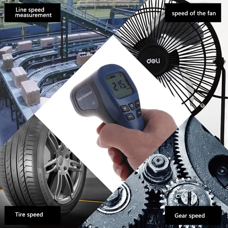 Velocímetro láser digital sin contacto 2,5-99999 rpm motor velocidad