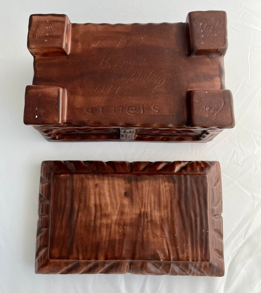 Vintage Studio Art Arnels Hand painted Ceramic Trinket Dresser Stash Box - Image 4 of 4