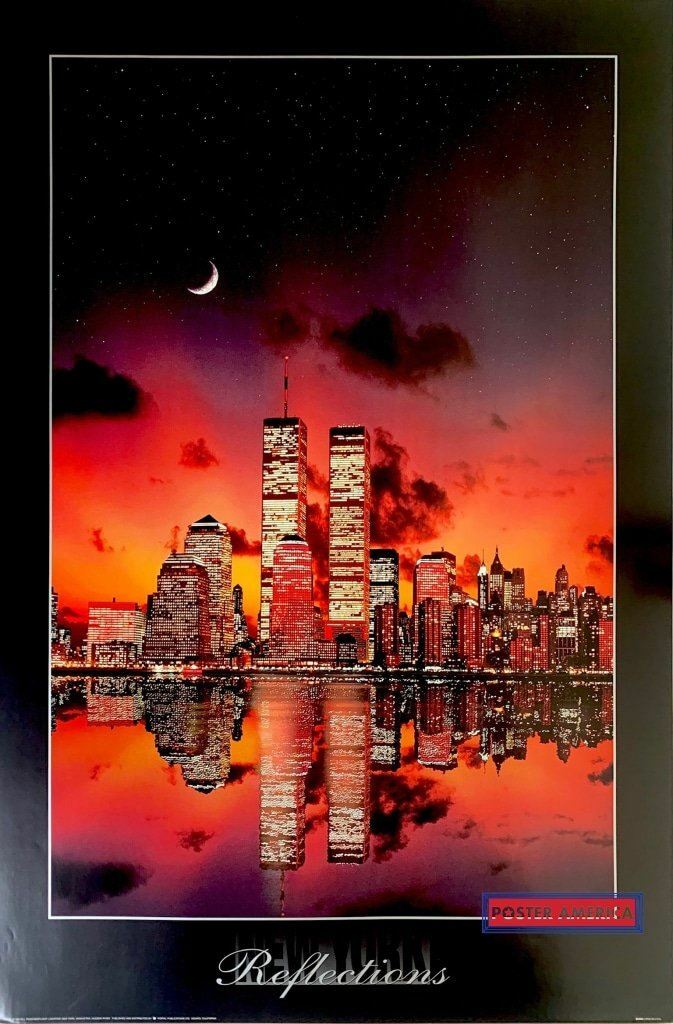 New York Twin Towers Reflection Bill Ross Photography 1998 Vintage