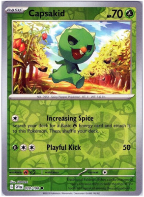 Pokemon -  Capsakid - 028/198 - Scarlet & Violet - Reverse Holo - NM/M - New