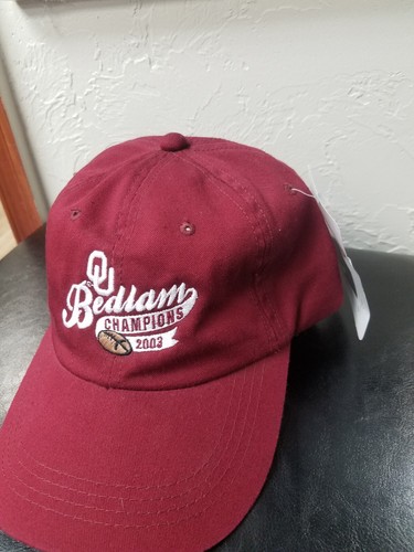 2003 Bedlam Champions Oklahoma Sooners Adjustable Strap Back Hat New - Picture 2 of 6