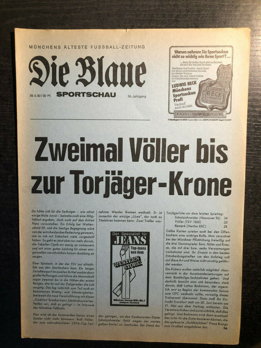 II Bl 81/82 Tsv 1860 Munich - Black Freiburg, 17.04.1982, Rudi Völler