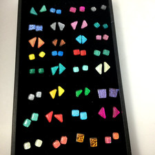 Dichroic Glass Handmade Multicolor for Crafting Jewelry Lot of 32 Pairs No 4