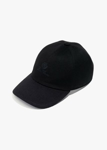 black cashmere baseball cap