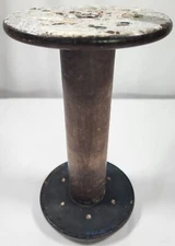 Antique Wooden Large Textile Industrial Sewing Spool 9”x4.5" Vintage 