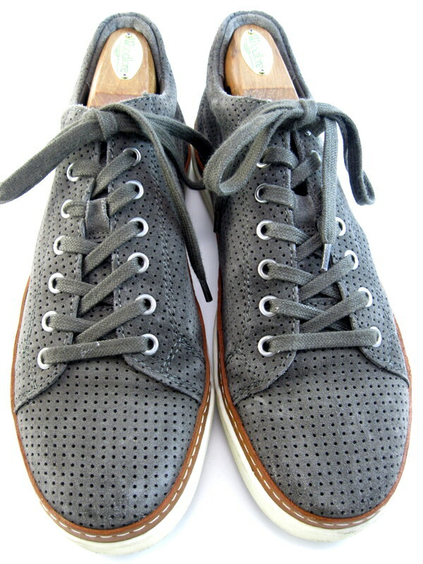 SAOLA Allen Edmonds "PORTER DERBY" Sneakers Uomo Scamosciate 8.5 D Grigio Traforato (738)