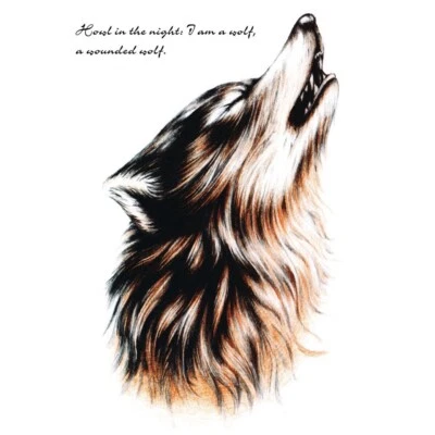 MARKENLOS Flash Disposable Temporary Adhesive Tattoo Howl Wolf Body Body Party Gift WOW