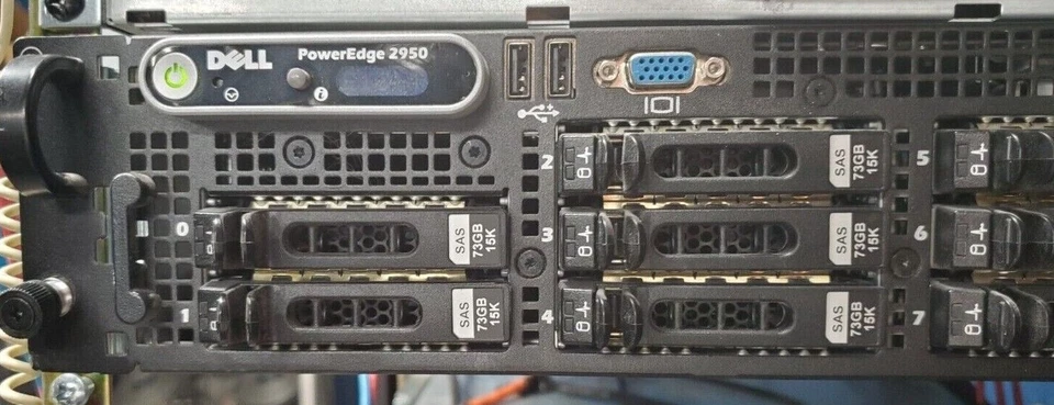 DELL POWEREDGE 2950 Xeon E5345 2.33ghz QUAD Core 12gb RAM NO HDD W/Trays  - Image 3 of 4