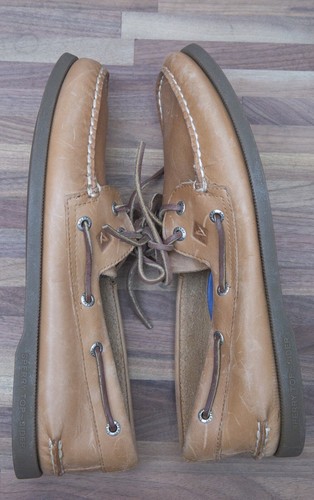 Mens 10 M Tan Sperry Top-Sider Two Eye Boat Shoe - Picture 5 of 10
