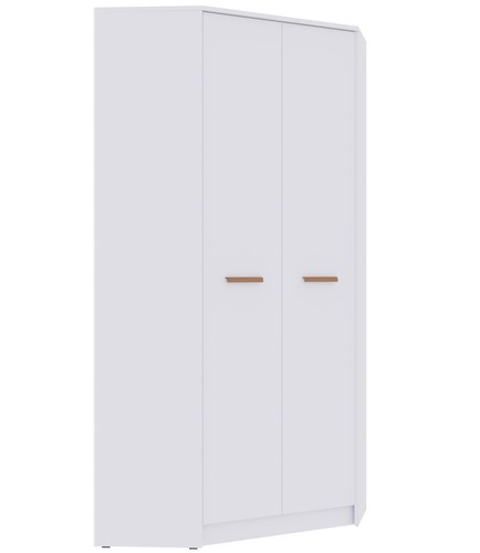 Eckgarderobe Grant G8N, für ein Schlafzimmer, mit Regalen und einem Kleiderbügel - Bild 2 von 6